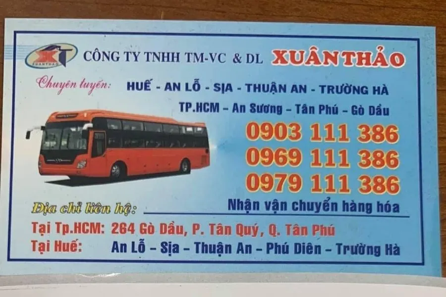 Nhà Xe Xuân Thảo – Thông Tin SĐT, Giá Vé, Tuyến & Lịch Trình